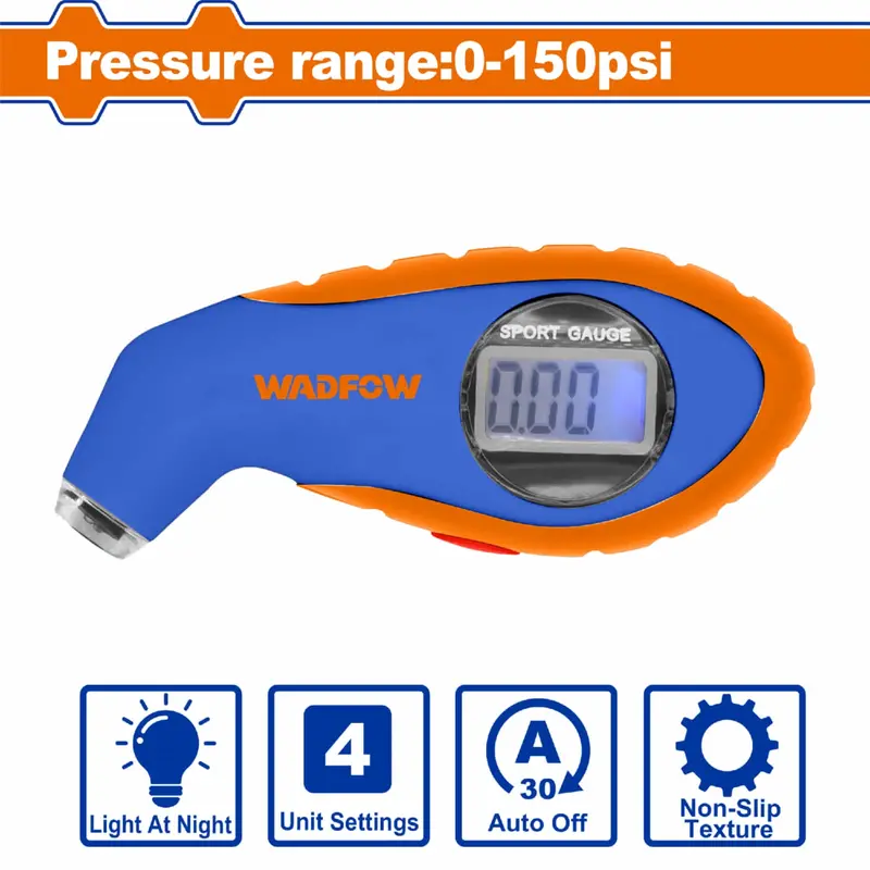 Digital Tire Pressure Gauge – 150 Psi Range, 4 Preset Units, Lcd Display For Cars, Bikes & Motorcycles 1