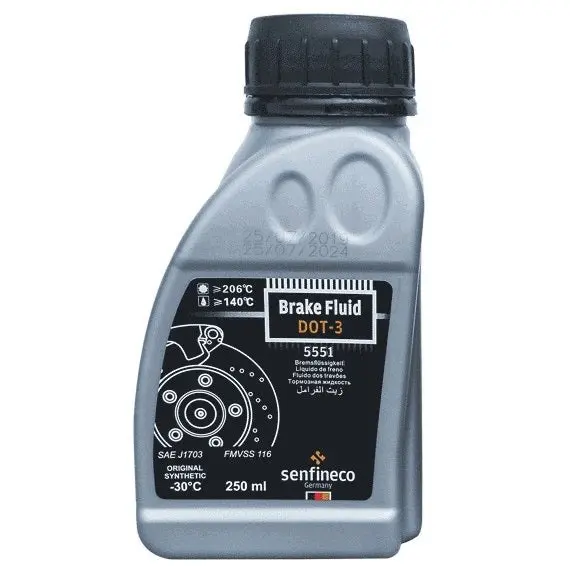 Dot3 Brake Fluid – 250 Ml (8 Oz) Premium Hydraulic Fluid By Senfineco 1