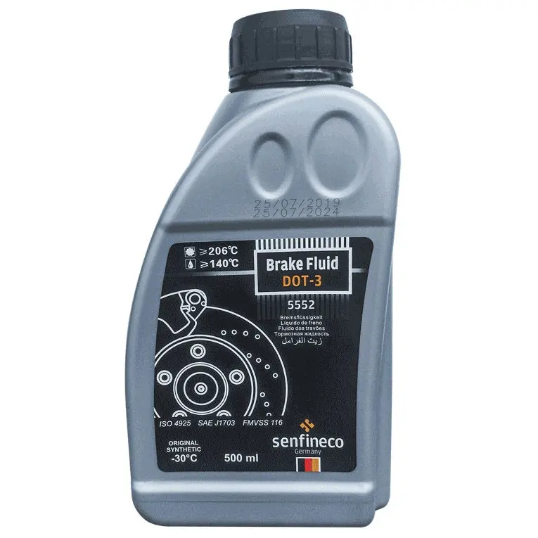 Dot3 Brake Fluid – 500 Ml (16 Oz) High-Performance Hydraulic Fluid By Senfineco 1