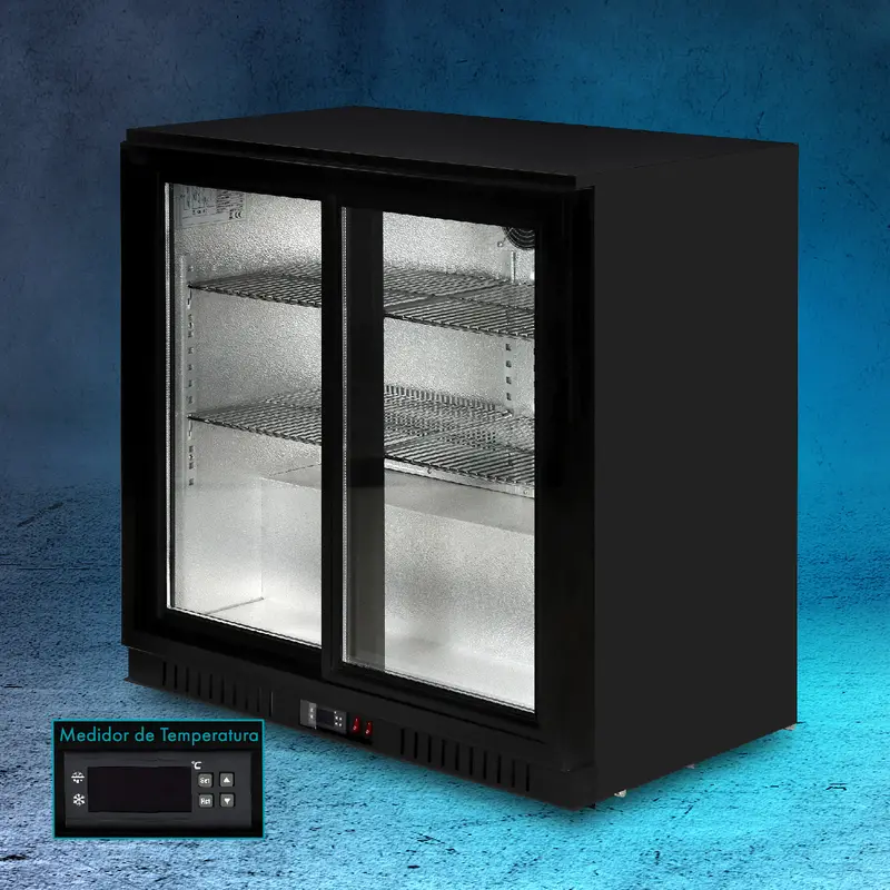 Double-Door Commercial Beverage Cooler – 900×535×840 Mm, 190W 1