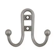 Double Satin Nickel Coat And Hat Hook 1