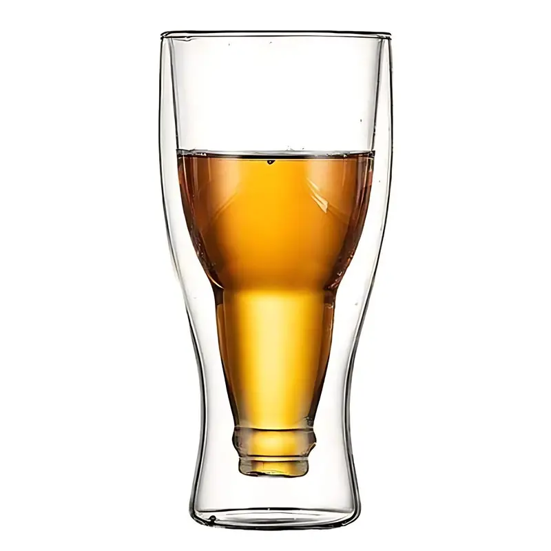 Double-Walled Floating Effect Beer Glass – 350Ml Borosilicate Thermal Tumbler 1