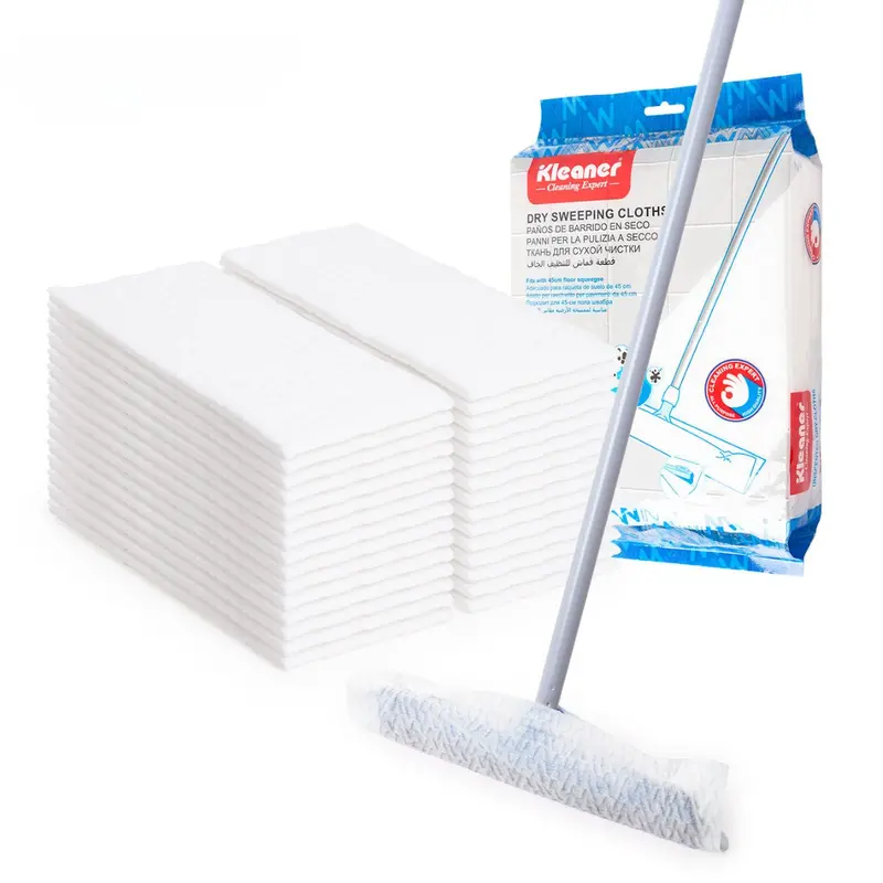 Dry Mop Pads (20X48 Cm) – 30-Piece Disposable Flat Mop Refill Pack For 45 Cm Systems 1
