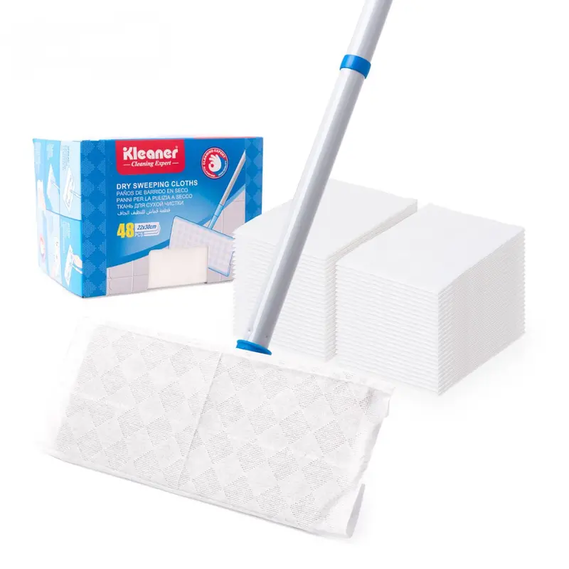 Dry Sweep Disposable Mop Pads (48 Pcs, 22X30 Cm) – Flat Mop Replacement Sheets 1