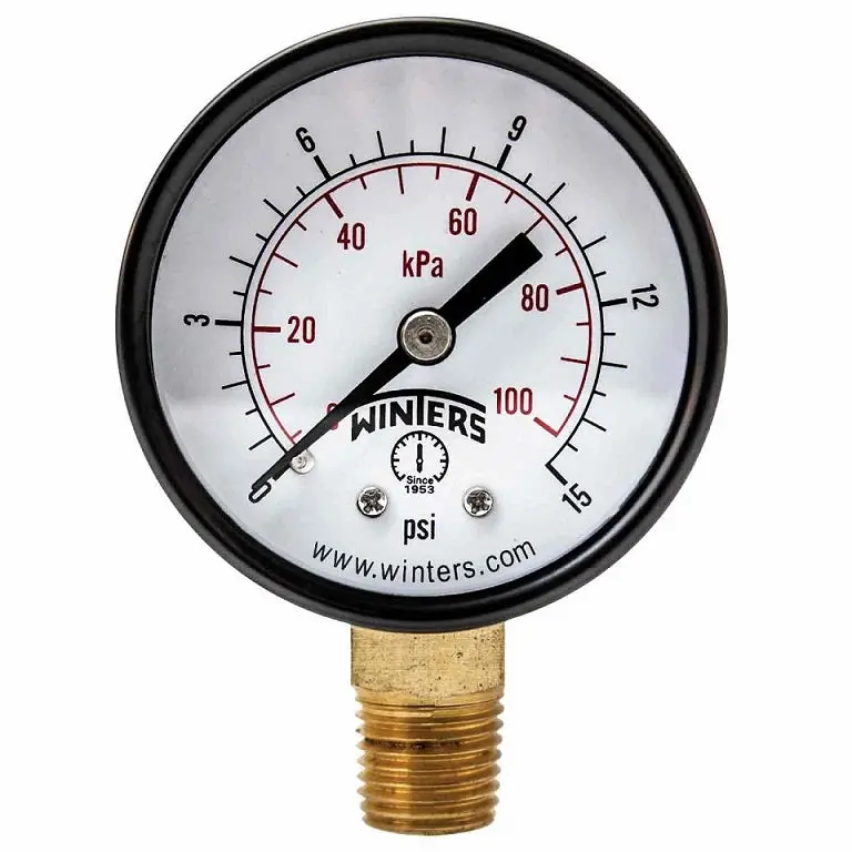Dual-Scale Pressure Gauge – 0–15 Psi / Kpa, Analog Dial For Hvac And Pneumatic Applications 1