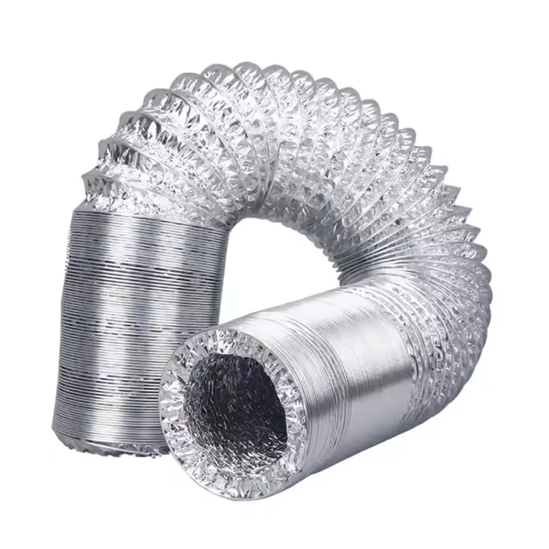 Ducto Flexible De Aluminio Para Aire Acondicionado 6" 150Mm *1.5Mts Resistente Al Desgaste. 1