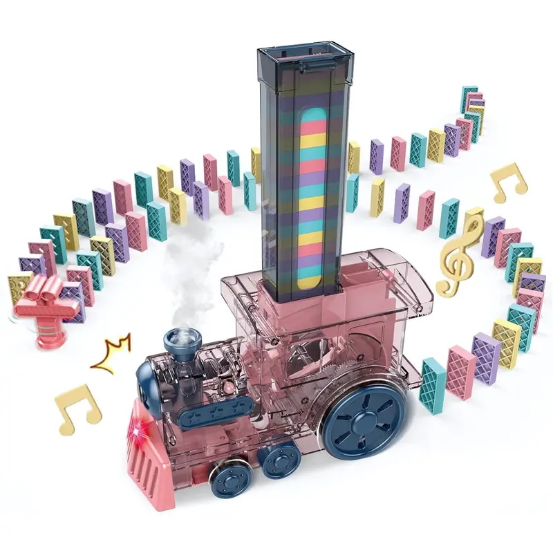 Electric Domino Train Toy – 80-Piece Interactive Educational Set For Kids 1