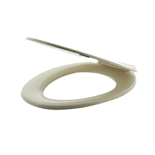 Elongated Bone-Colored Toilet Seat Cover 1