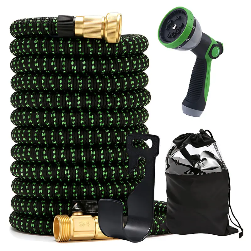 Expandable Garden Water Hose With 7-Mode Nozzle And Accessories 1