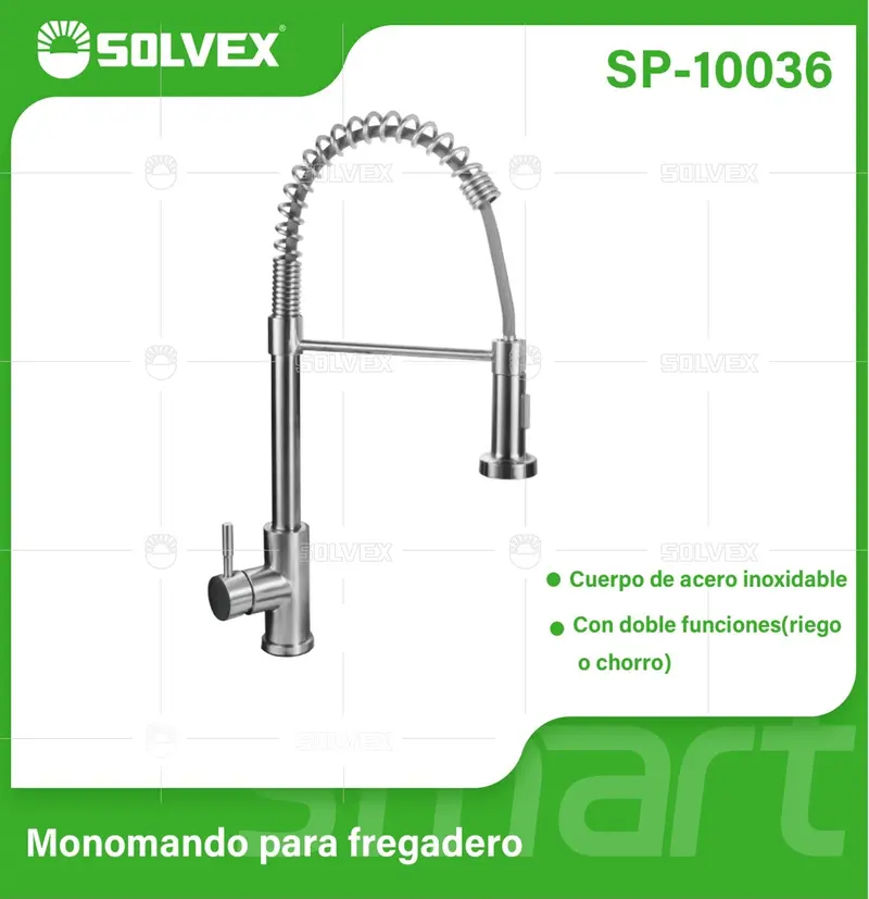 Expandable Kitchen Faucet With 1.5 M Retractable Hose – Dual-Mode (Spray & Stream) Stainless Steel Mixer 1
