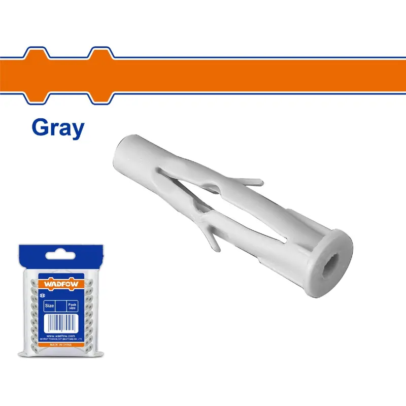 Expandable Universal Gray Plastic Anchors – Multi-Use Wall Fasteners 1
