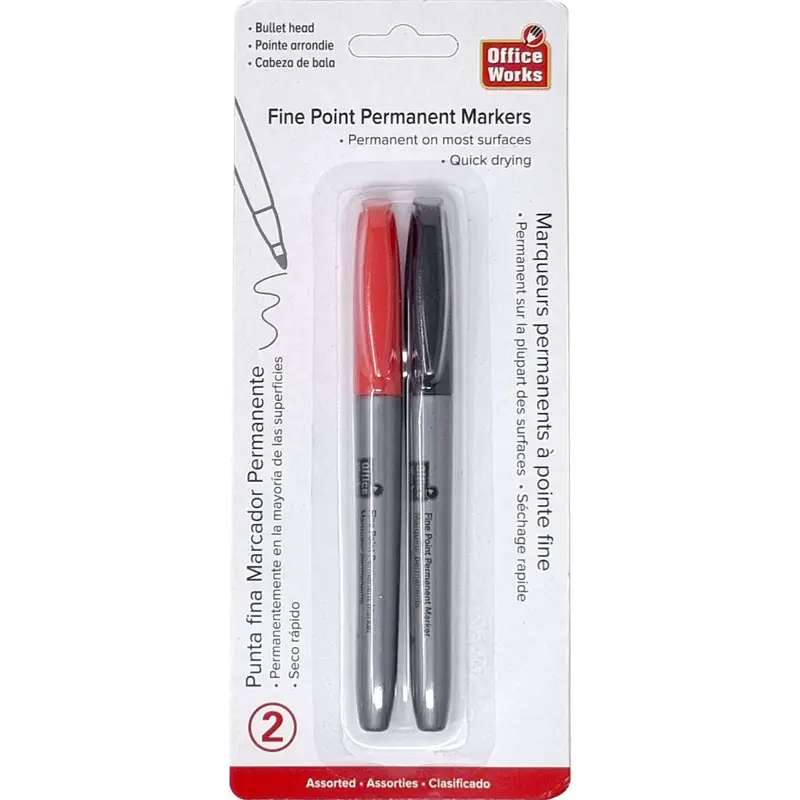 Fine-Tip Permanent Marker Twin Pack – Bold, Fade-Resistant Ink 1