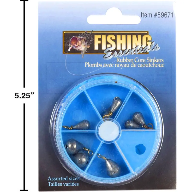 Fishing Sinker Assortment – 1×8G, 2×3.5G, 4×2.5G Lead-Core Weights 1