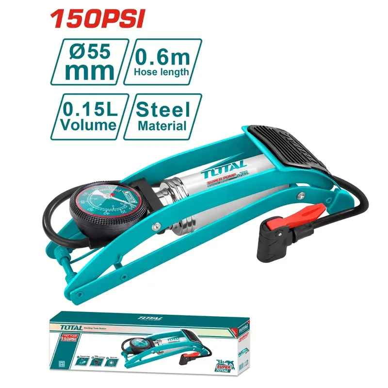 Floor Air Pump – High-Pressure 150 Psi, Compact 55 × 120 Mm Design 1