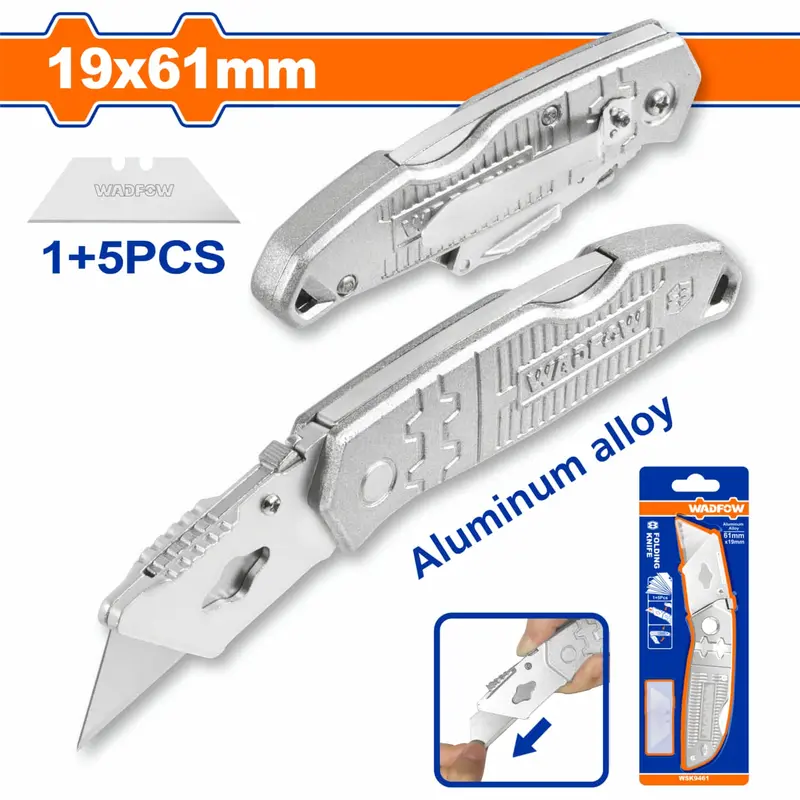 Folding Exacto Utility Knife – Aluminum Handle, 5 × 19 × 61 Mm Blades Included 1