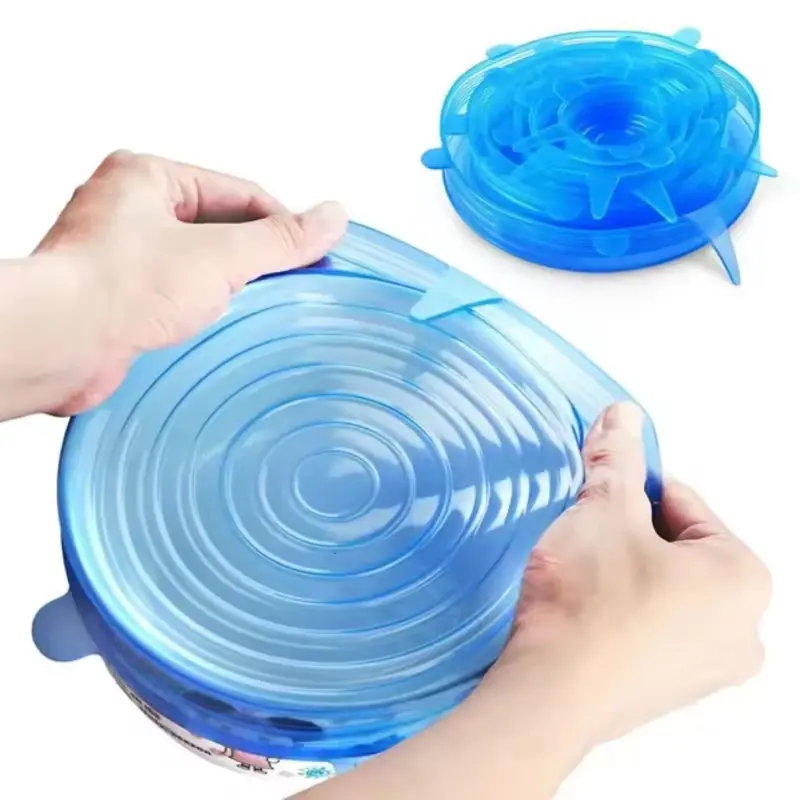 Food-Grade Reusable Silicone Lids – 6-Piece Stretchable Cover Set For Bowls And Containers 1