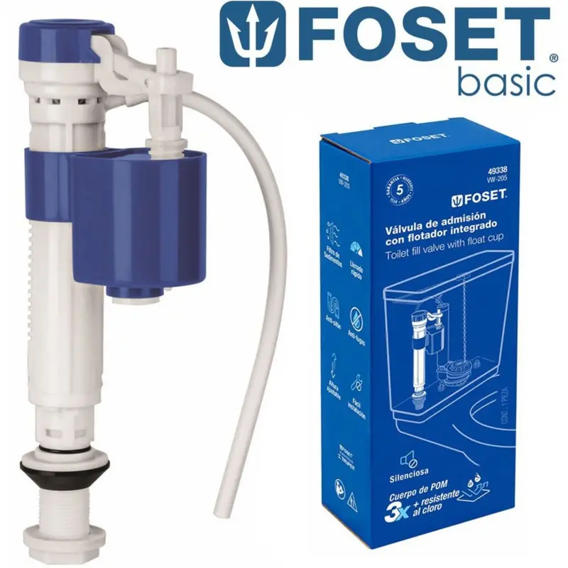 Foset Adjustable Toilet Fill Valve With Float Assembly – Replacement Kit (2-Pack) 1