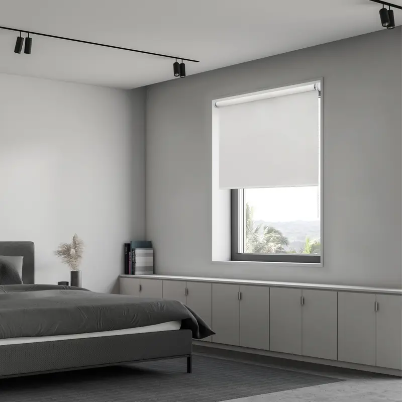 Full-Blackout Roller Blind – White Sooth Inspire Shade, Total Light Blockage 1