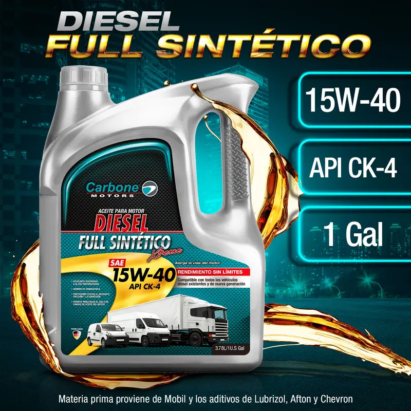 Full-Synthetic Diesel Engine Oil – 15W-40, Api Ck-4, 1-Gallon Container 1