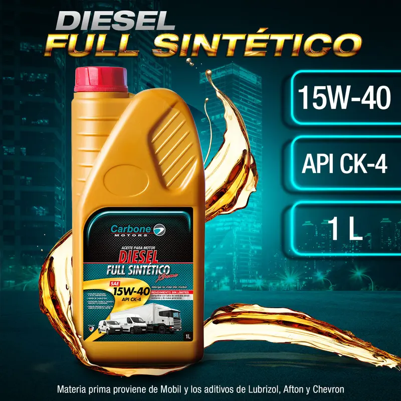 Full-Synthetic Diesel Engine Oil – 15W-40, Api Ck-4, 1-Liter Bottle 1