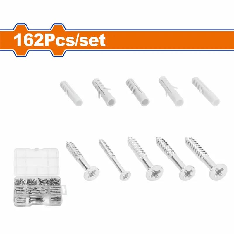 Galvanized Anchors & Screws Kit – 162-Piece Structural Fastening Assortment 1