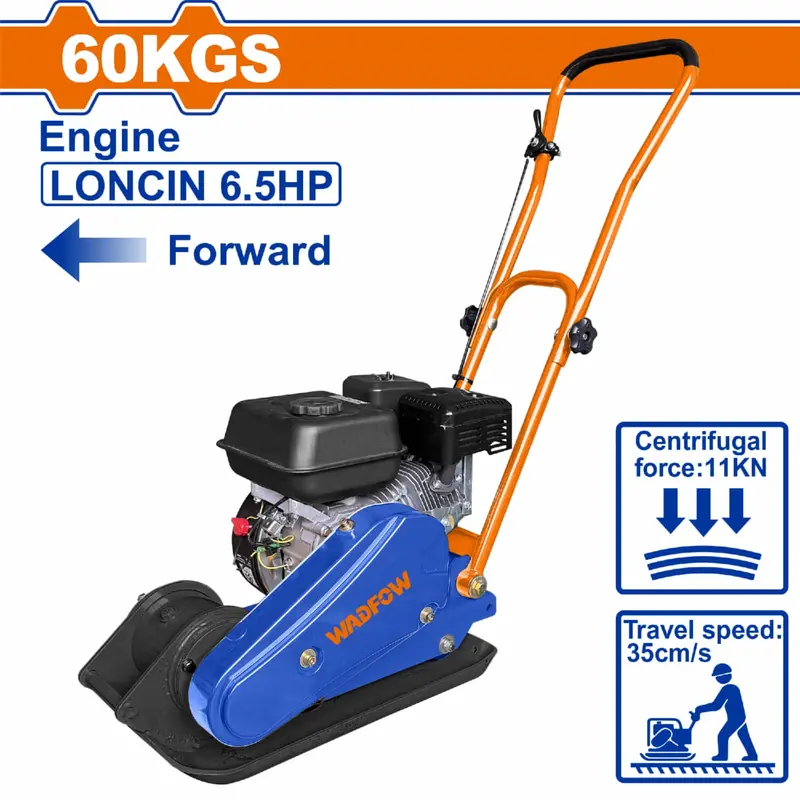 Gas-Powered Jumping Jack Compactor – 6.5 Hp Engine, 60 Kg Weight, 5600 Vpm Vibratory Force 1