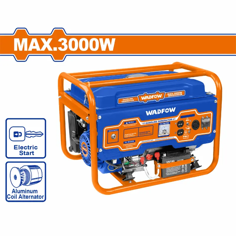 Gasoline Generator – 3000W Output, 110–120V, 60 Hz, 3600 Rpm Four-Stroke Engine With Key Start 1