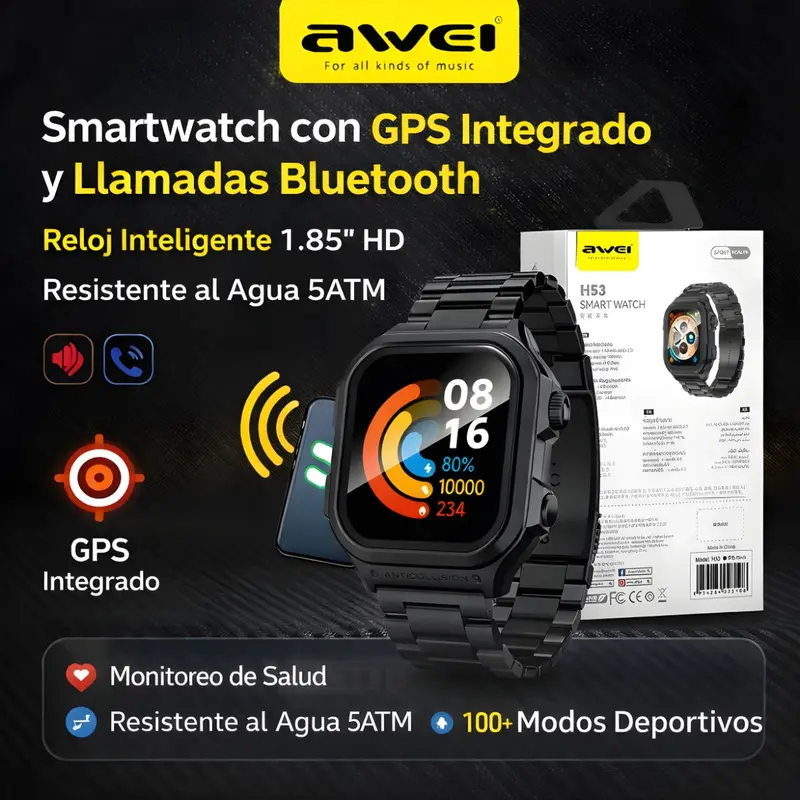 Gps-Enabled Smartwatch With Bluetooth Calling – 1.85" Hd Display, 5Atm Water Resistance, Health Tracking & 100+ Sport Modes 1