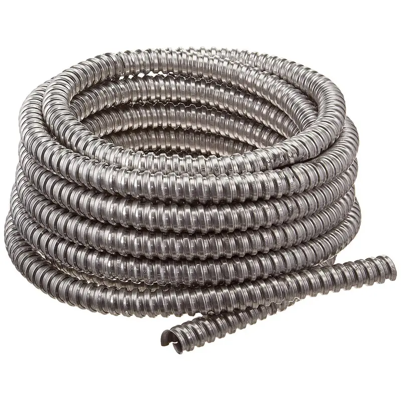 Greenfield Galvanized Steel Conduit Tubing – Gray, Ul Listed (E508899), 15-Meter Coils 1