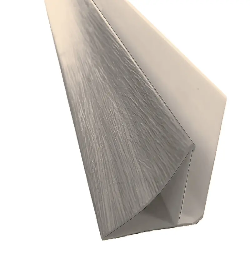 Grey Wood-Finish Pvc Ceiling Cove Molding – 5.95M, Subtle Texture & Effortless Installation 1