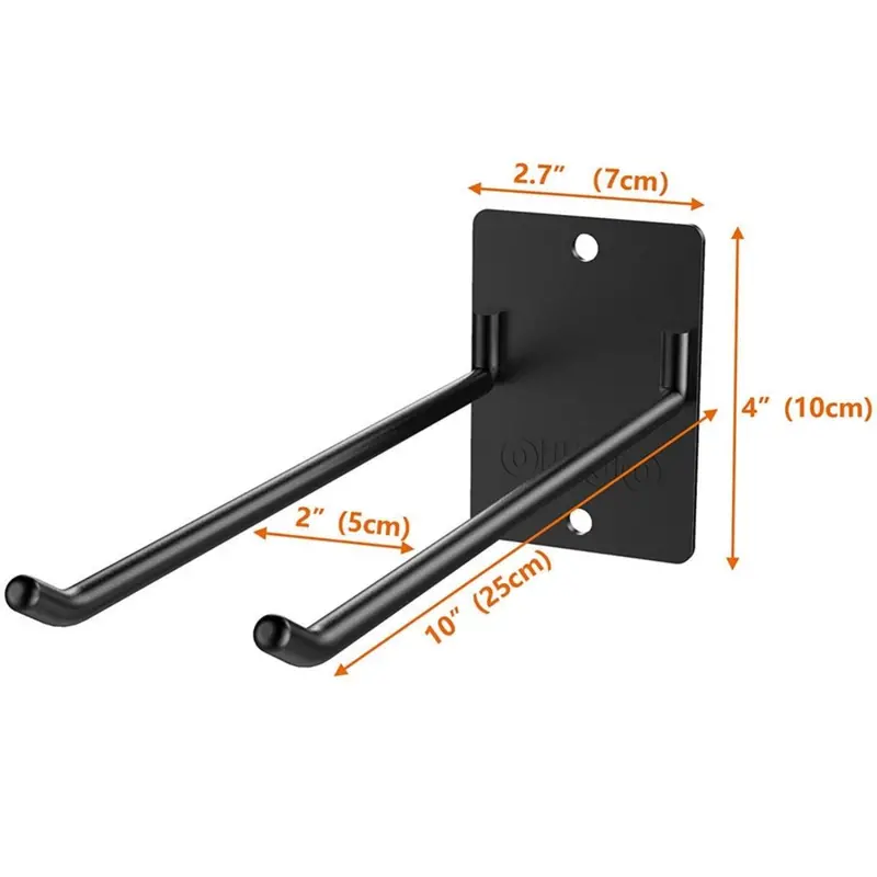 Heavy-Duty Iron Wall Hook – 25×7×10 Cm (10×2.7×4") Garage & Garden Tool Organizer For Bikes, Hoses & Ladders 1
