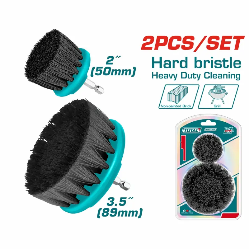 Heavy-Duty Stiff-Bristle Cleaning Brushes – 2" & 3.5", Ideal For Brick And Masonry Surfaces 1
