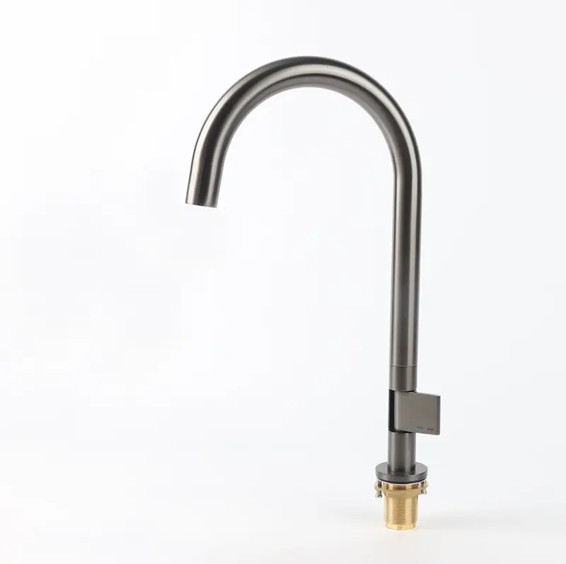High-Arc Kitchen & Utility Faucet – 47 Cm Monobloc, Matte Gray Finish, Designed For Sinks & Mop Buckets 1