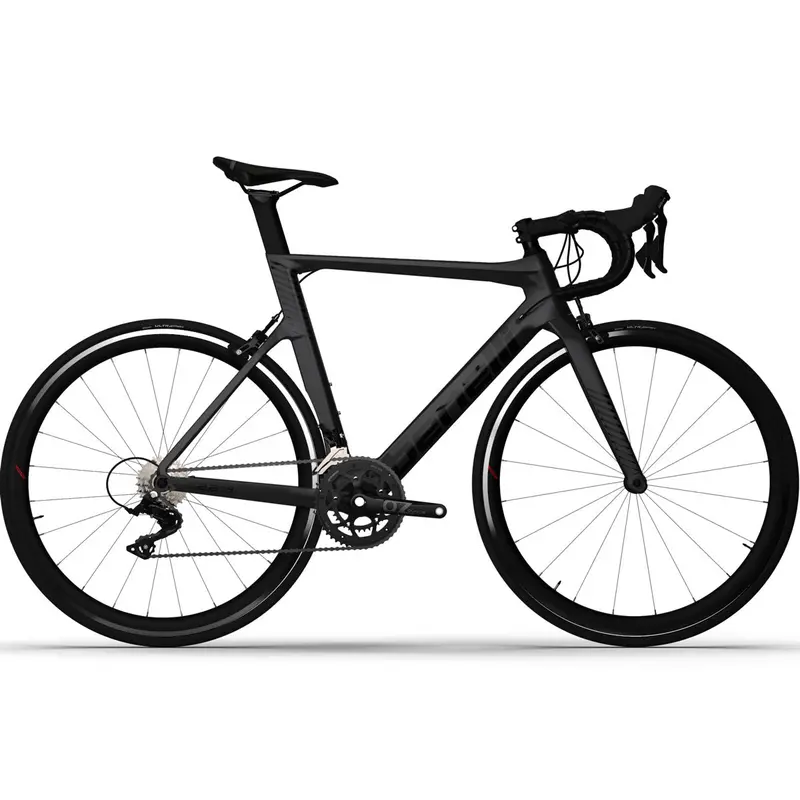 High-Performance Carbon Fiber Road Bike – 700C Benelli Wheels, Gray/Black Finish 1