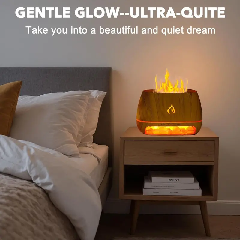 Himalayan Salt Lamp Aroma Diffuser – Ultrasonic Humidifier With Essential Oil Compatibility 1
