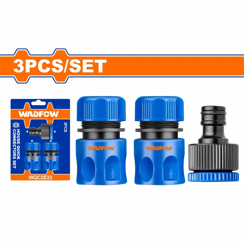 Hose Quick-Connect Set – 1/2" & 3/4" Fittings, Includes Adapters & Reducer, 3-Piece Kit 1