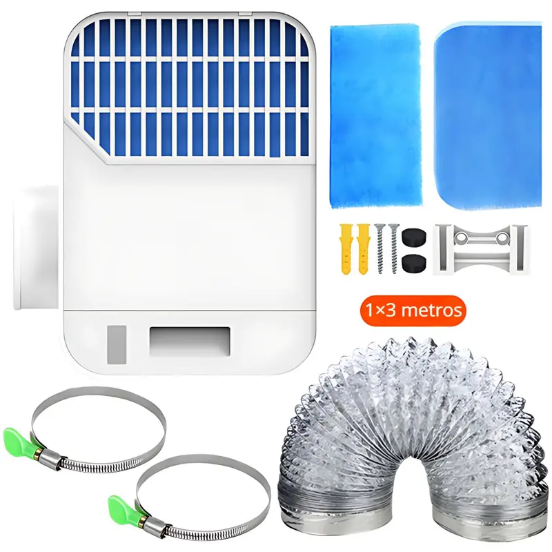 Indoor Dryer Ventilation Kit – Triple-Filter Air Purification System With Energy-Saving Mode (28 × 20 × 12.5 Cm) 1