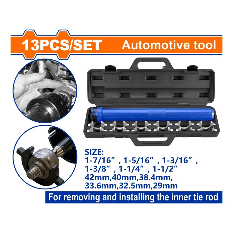 Inner Tie Rod End Puller Set – 13-Piece Steering Linkage Removal Tool Kit 1