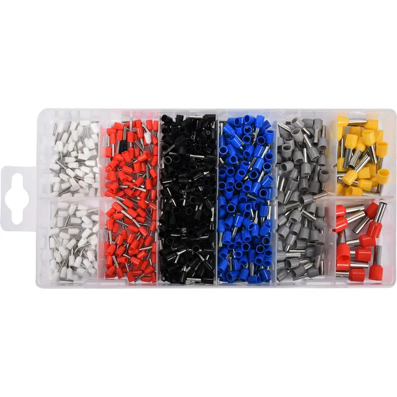 Insulated Wire Ferrule Kit With Crimpable Pin Terminals For Electrical Connections 1