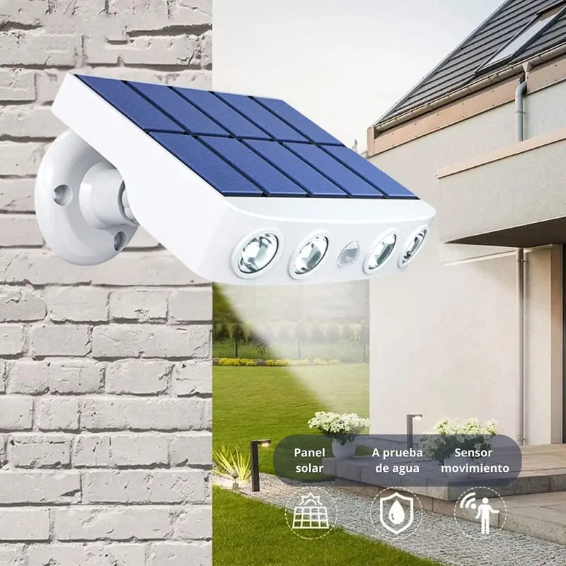 Ip65 Solar Led Area Light – 50M² Coverage, 120° Beam Angle, Built-In Motion Sensor & 1200Mah Battery, Cool White Output 1