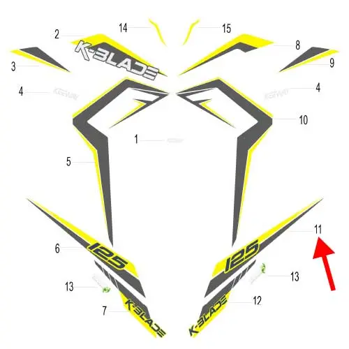 K-Blade125 Left Side Cover Decal 1