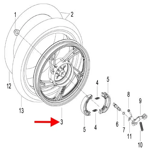 K-Blade125 Rear Wheel Rim 1