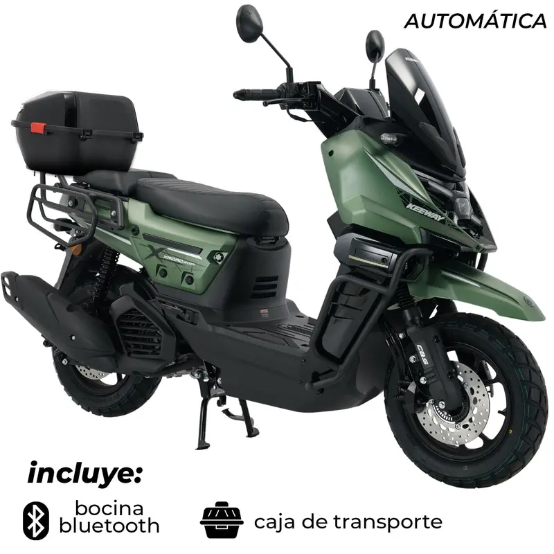Keeway Xroad 200 Scooter – Automatic Transmission, 4-Stroke Single-Cylinder Engine, 7.5L Fuel Tank, Emerald Green 1