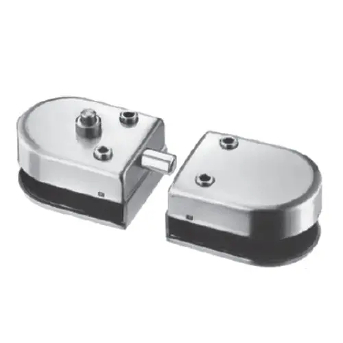 Keyless Double-Door Latch With Strike Plate – No Glass Drilling (8–12 Mm), Satin Finish 1