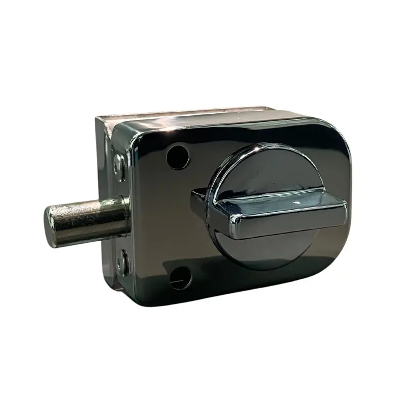 Keyless Single-Door Latch – Drill-Free Installation On 8–12 Mm Glass, Polished Finish 1