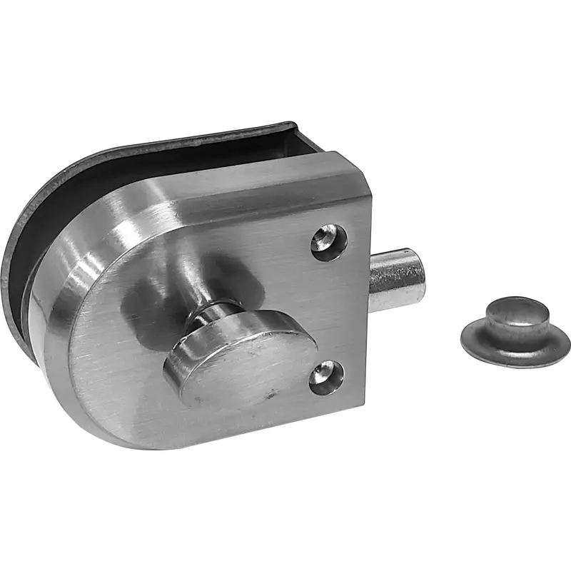 Keyless Single-Door Latch – Drill-Free Installation On 8–12 Mm Glass, Satin Finish 1
