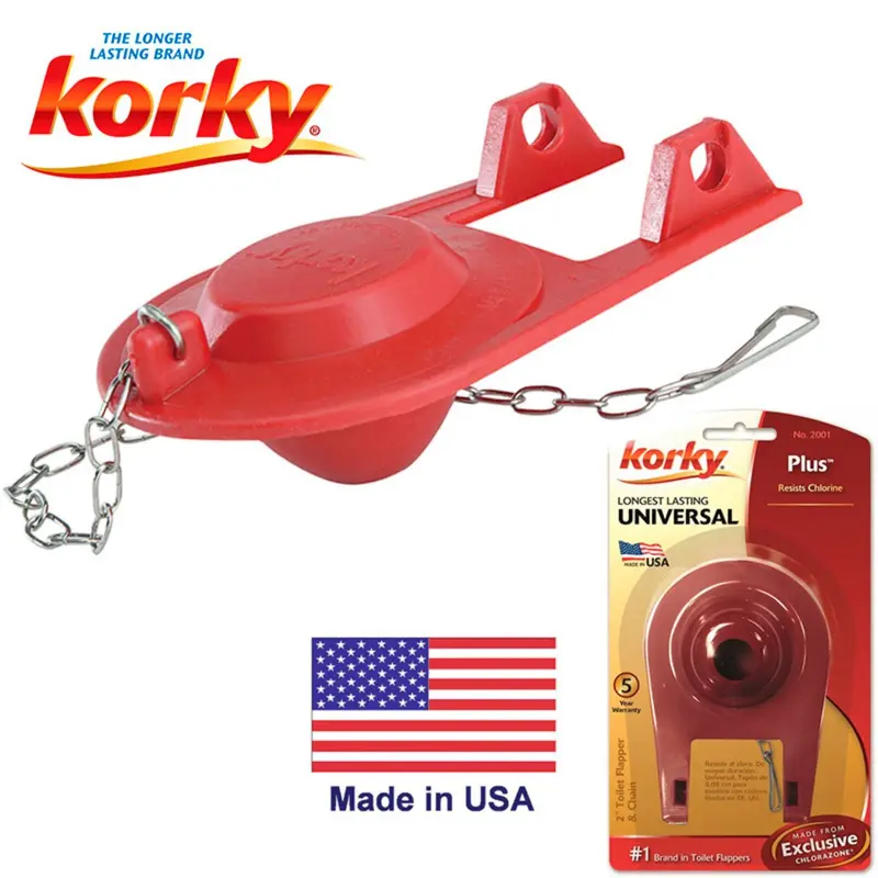 Korky Lavelle Red Extra-Heavy-Duty Toilet Flapper – Universal Fit 1