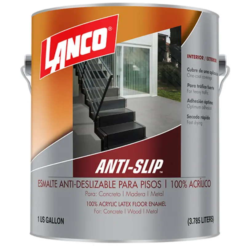 Lanco Anti-Slip Floor Paint – Slate Red Wine, 1-Gallon Non-Skid Coating For Ramps, Garages, And High-Traffic Areas 1