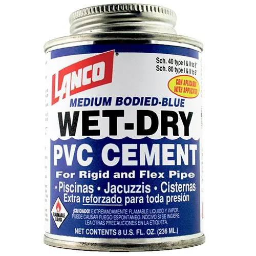 Lanco Pvc Wet/Dry Adhesive – 8 Oz Solvent-Based Cement 1
