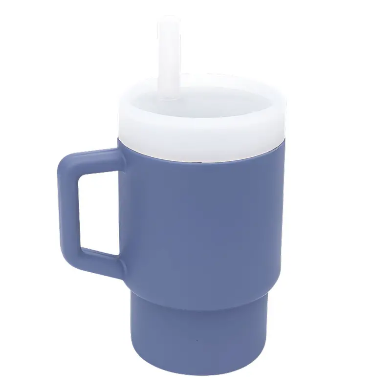 Leak-Proof Silicone Sippy Cup For Kids – 310 Ml Bpa-Free Bottle With Bamboo Straw 1